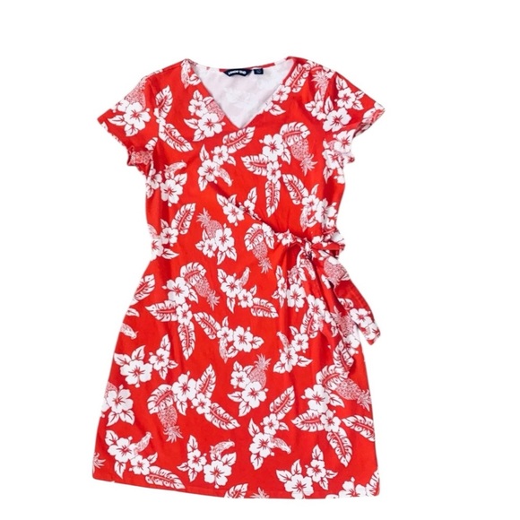 Land’s End Orange & White Size XL-/P Summer Dress - Picture 2 of 4